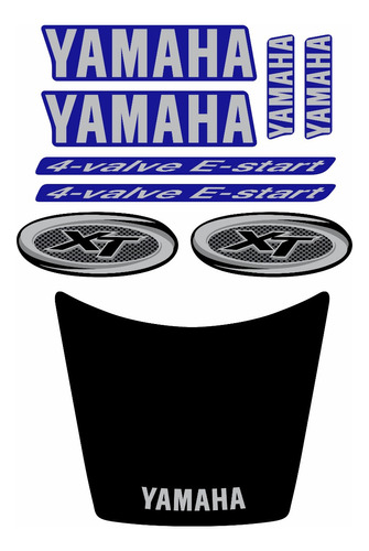 Kit Adesivos Yamaha Xt600 2003 À 2004 Azul