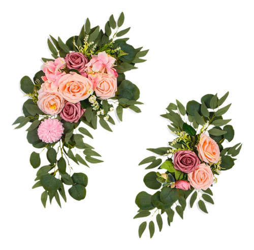 Botín De Flores Artificiales Con Forma De Arco De Boda Para
