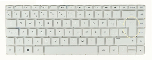 Teclado Hp 14v 14-v 14-v120la 14-v140  Español  Blanco Nuevo