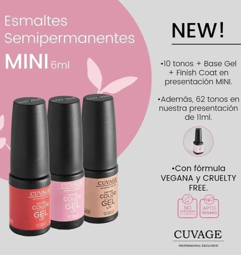 Imagen 3 de 10 de Kit X 12 Esmaltes Semipermanente Cuvage Gel Led/uv