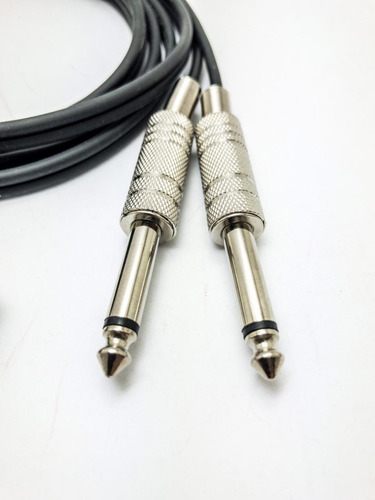 Fio Cabo Do 1 Rca Macho Em 1 P10 Macho Fg Tec 2 P10 Mono X 2 Rca Preto Do 5m