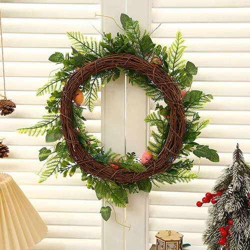 W Wreath Easter Decoration Simulation Color Foam Home Wall H
