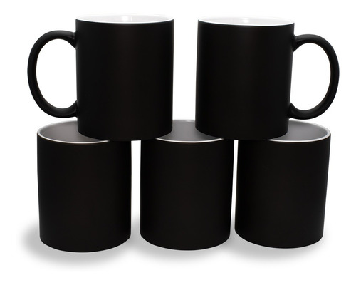 Taza Mágica Negro Mate 11oz Sublimación 24 Piezas