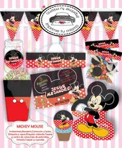Comprar Kit Imprimible Mickey Mouse Invitación Etiquetas Candy Bar