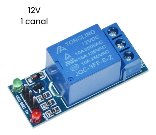 Módulo Relé Arduino 1 Canal 12 V 10 A Srd-12vdc-sl-c