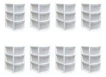 Comprar 8 Cajoneras Plásticas X3 Cajones Colombraro Bca\u002Fneg\u002Fazul\u002Froj