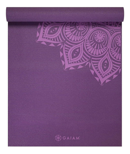 Mat De Yoga 5mm / Mandala Reversible / Gaiam / Usa / Eco Color Violeta