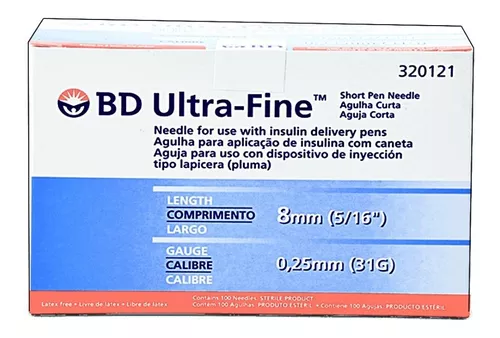 Aguja Mini BD Ultra Fine 31G Caja x 100 und