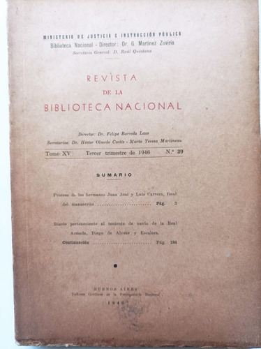 Revista De La Biblioteca Nacional 39 - Año 1946