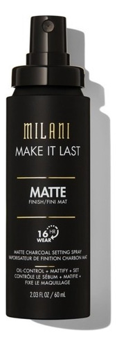 Spray Matificante Milani Make It Last Matte Charcoal Setting Spray Transparente