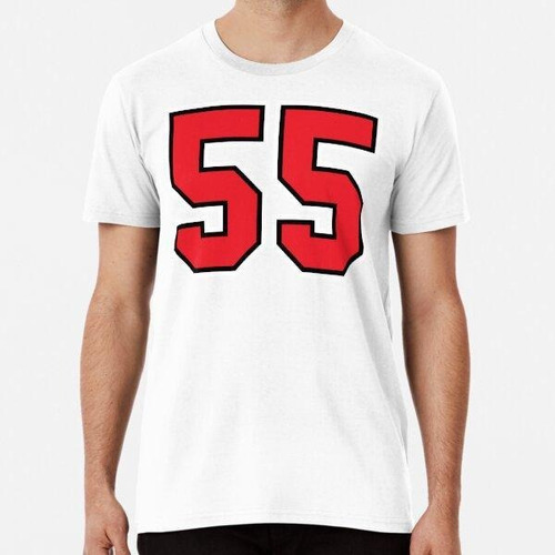 Remera 55 Black Red Fifty-five Number Jersey Algodon Premium