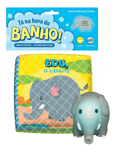 Livro De Banho Com Bichinho Que Acende - Edu, O Elefante