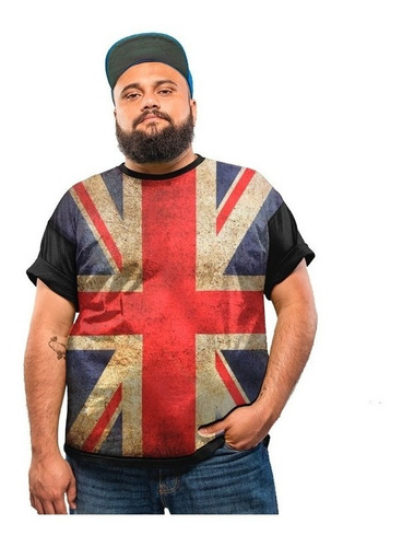 Camiseta Plus Size Bandeira Grã Bretanha Inglaterra G1 A G6