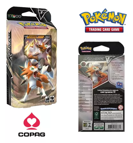 Card Game Jogo Deck Baralho De Batalha Lycanroc V Pokémon