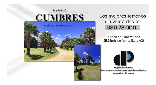 Venta Terreno en Barrio Privado Cumbres de Carrasco