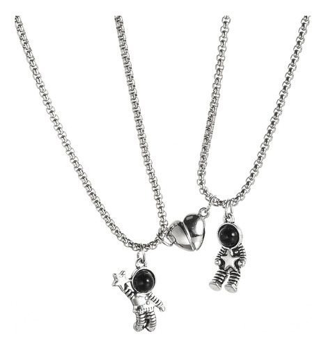 2 Collares Con Clavícula Magnética Con Forma De Astronauta P