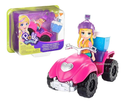 Polly Pocket Cuatriciclo Aventuras Orig Mattel Scarlet Kids