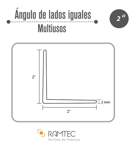 Imagen 5 de 5 de Ángulo De 2 Pulgadas Lados Iguales (10 Pzas 1.5 Mts)