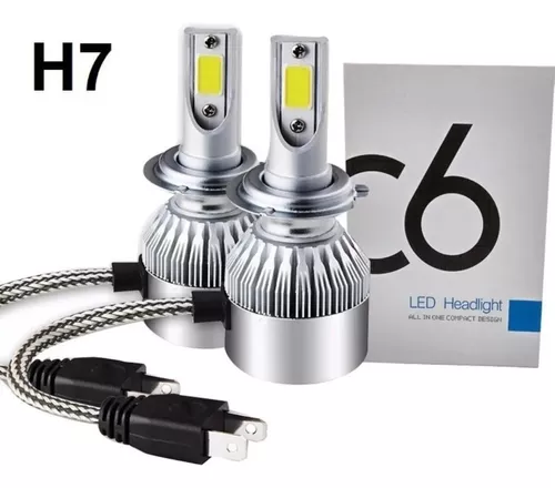 Kit de luces LED C6 H4 - 3 COB de 3800 lm, 36 W, 6000 K, blanco frío, para  coche y moto : : Coche y moto