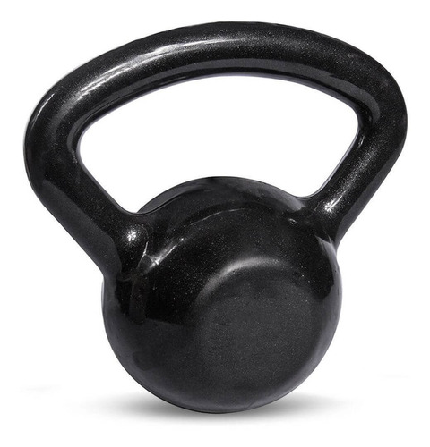 Kettlebell 14kg Emborrachado Ferro Fundido Yangfit Cor Preto