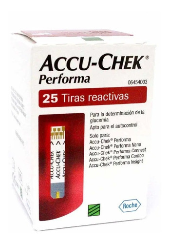 Tiras Reactivas Accu Chek Performa X 25 Unidades 