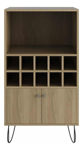 Mueble Almacenamiento Cava Hometrends Color Madera