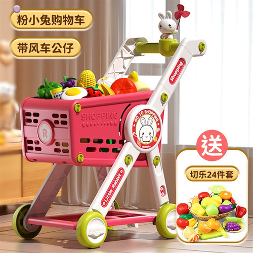 Carrito De Compras De Juguete Para Niños Y Bebés Con Aliment