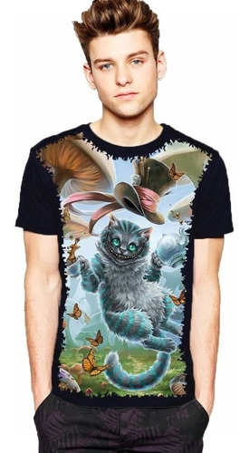 Camisa, Camiseta Adolescente Legal Cheshire Cat Top Linda