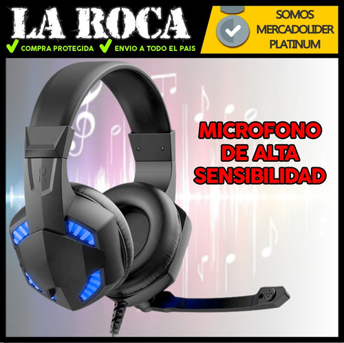 Auricular Gamer Led Microfono Ideal Gaming Pc Ps4 Xbox
