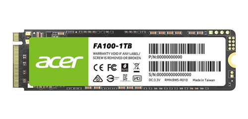 Ssd Acer Fa100 M.2 1tb Pcie Gen 3 X4 Nvme 1.4, 3d-nand
