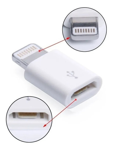 Adaptador Micro Usb V8 Para Lightning