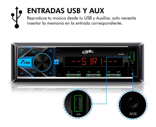 Imagen 6 de 8 de Autoestereo Desmontable 100w X4 Max Axel Premium By Steelpro