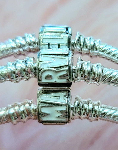 Pulsera Dupe Para Charms Bañado En Plata S925 Tipo Pandora Marvel 18 Cm