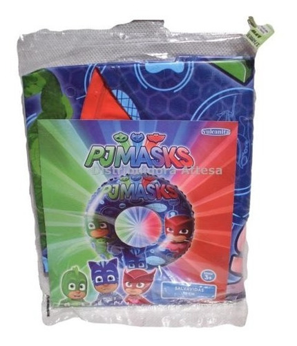 Salvavida Inflable Pjmasks 50 Cm Vulcanita Caffaro