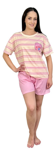Pijama Mujer Sunpijam Short Unitalla Suave Tacto Algodón