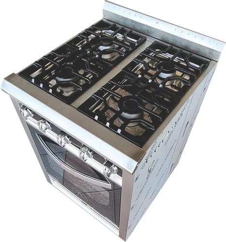 Imagen 6 de 7 de Cocina Industrial 4 Hornallas Tecno Calor Horno Visor