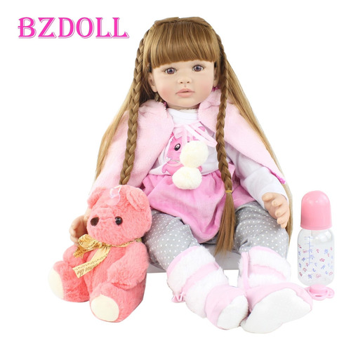 Bzdoll 60cm Realista Niño Muñeca Niña Juguete Bebé Renacido