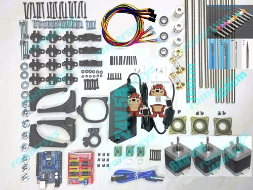 Profe Garcia Kit Cnc 6kg-cm, Husillos Acme 1m. Arduino Grbl.