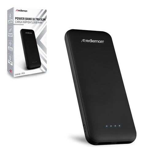 Redlemon Power Bank Ultra Slim De 5,000 Mah. Batería Externa