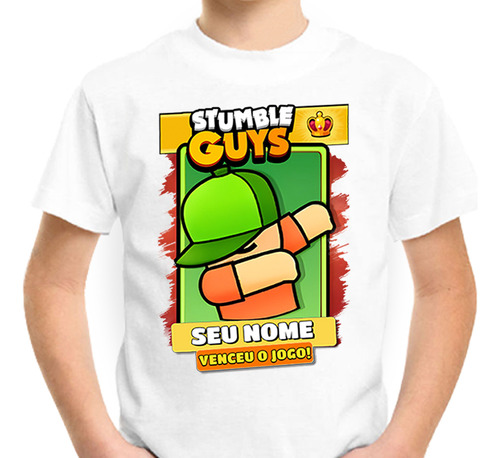 Camiseta Personalizada Stumble Guys Dab Blusa Stumble Guys