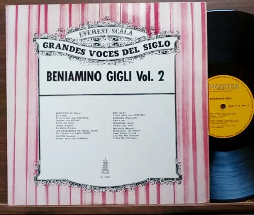 Beniamino Gigli - Grandes Voces Vol.2 - Lp Año 1973 - Opera