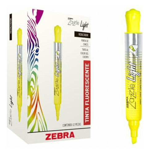 Zebra Resaltador Zazzle Light Marcatextos De Tinta Color Amarillo