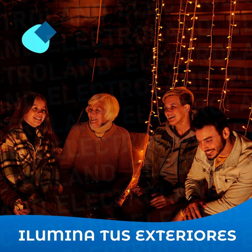 Guirnalda Luz Led Cálidas Efectos Solar Estaca Navidad 100l