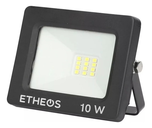 Reflector LED Etheos PRO10FE 10W con luz blanco frío y carcasa negro 220V