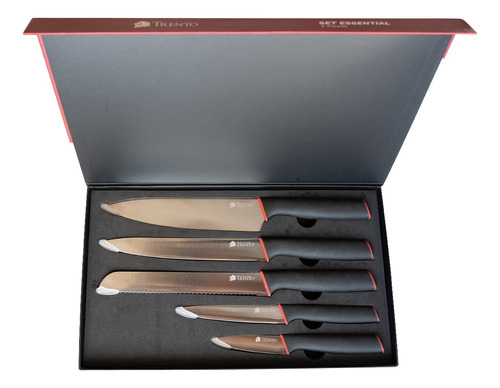 Set Cuchillos Trento Essential 5 Piezas Giftbox Chef Cocina