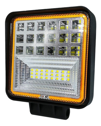 Faro Led Cuadrado 42 Led Blanco 12/24v 126watts Auto Moto 