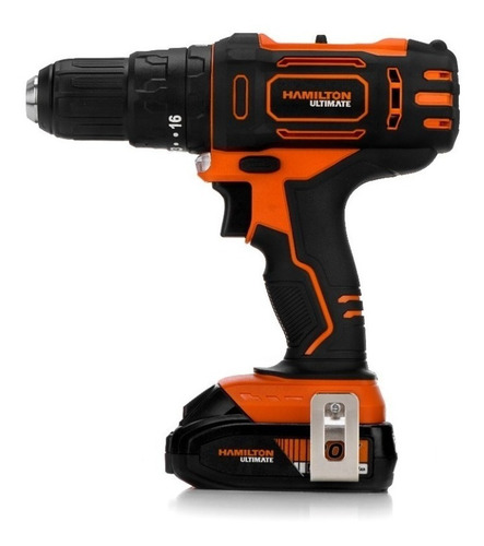 Imagen 2 de 5 de Taladro atornillador inalámbrico de 13mm Hamilton ULT110 20V + accesorios 220V - 240V 50Hz