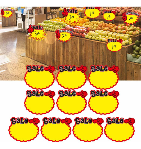 4 X 10 Pcs Placa De Etiqueta De Preço De Loja Estilo F