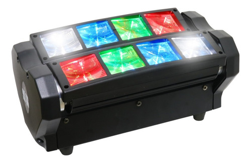 Pack X2 Cabeza Movil Led Spider Beam Rgbw Dmx 8x3w Luz Disco