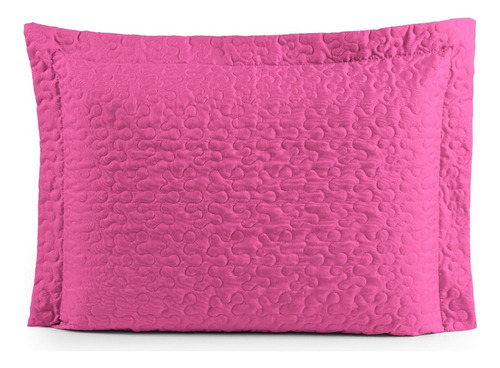 Porta Travesseiro Matelado Algodão 80x60 Cm - Diversas Cores Cor Pink Liso